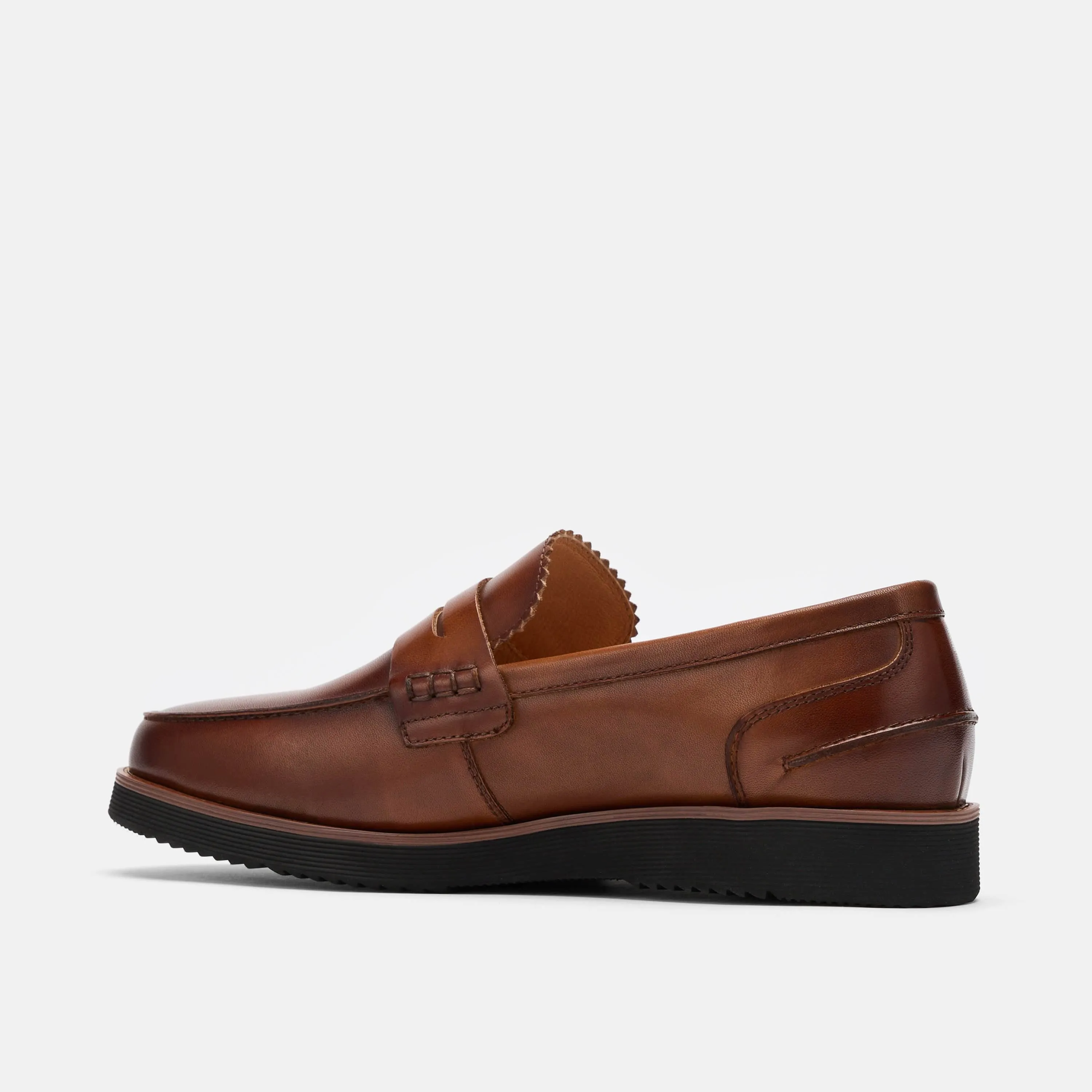 Abe Mahagoni Leder Penny Loafers