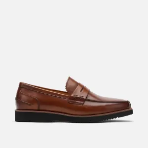 Abe Mahagoni Leder Penny Loafers