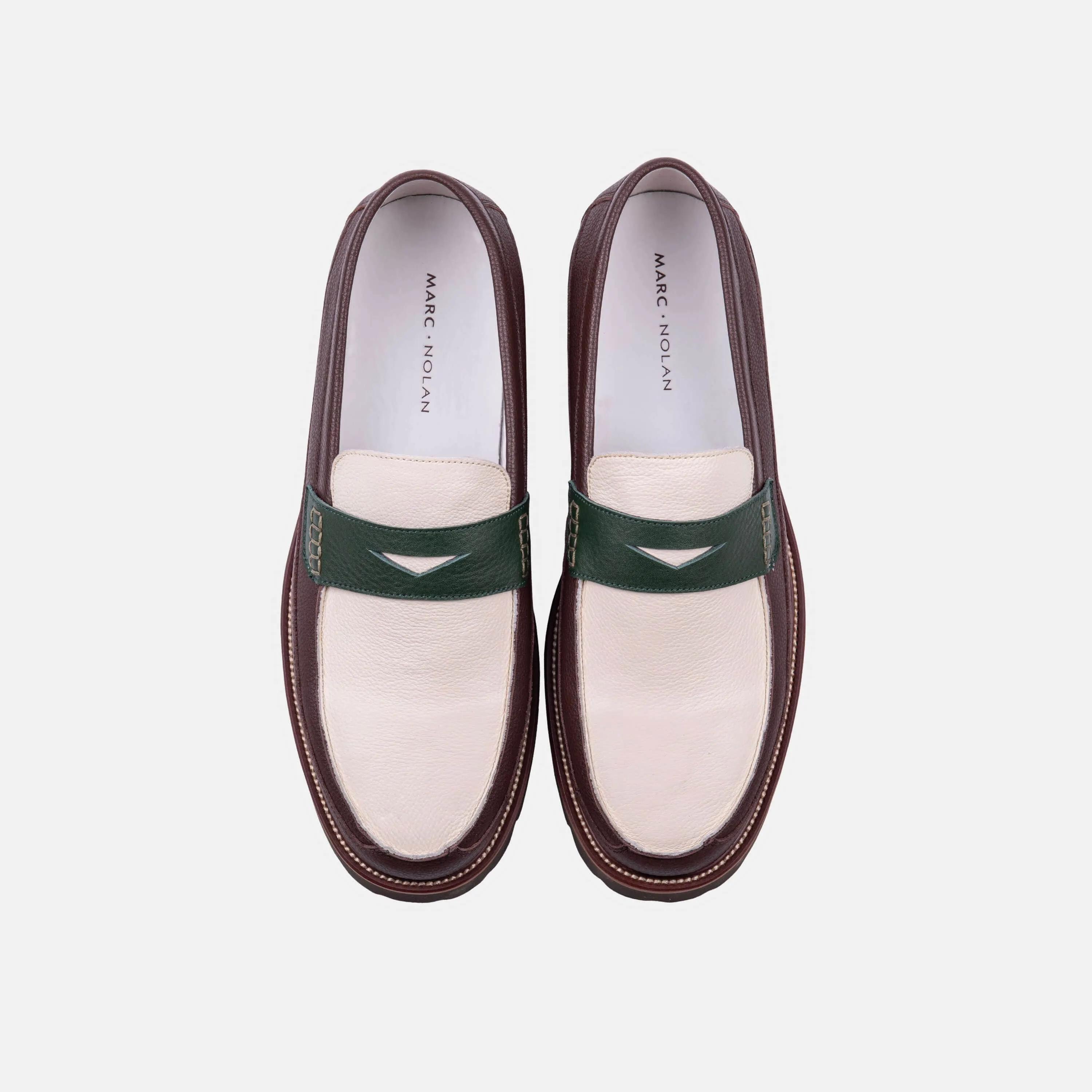 Adler Chocolate Leder Penny Loafers