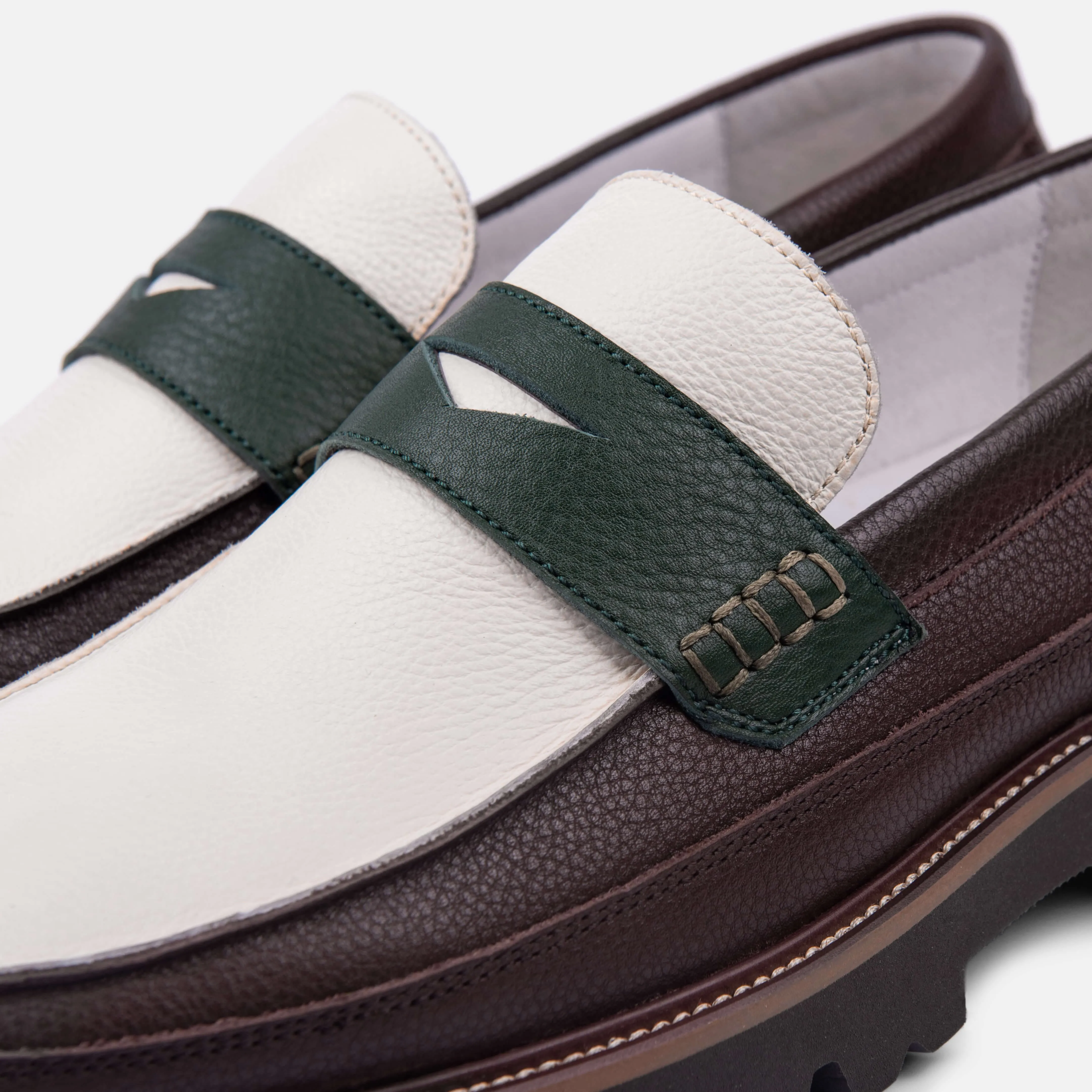 Adler Chocolate Leder Penny Loafers