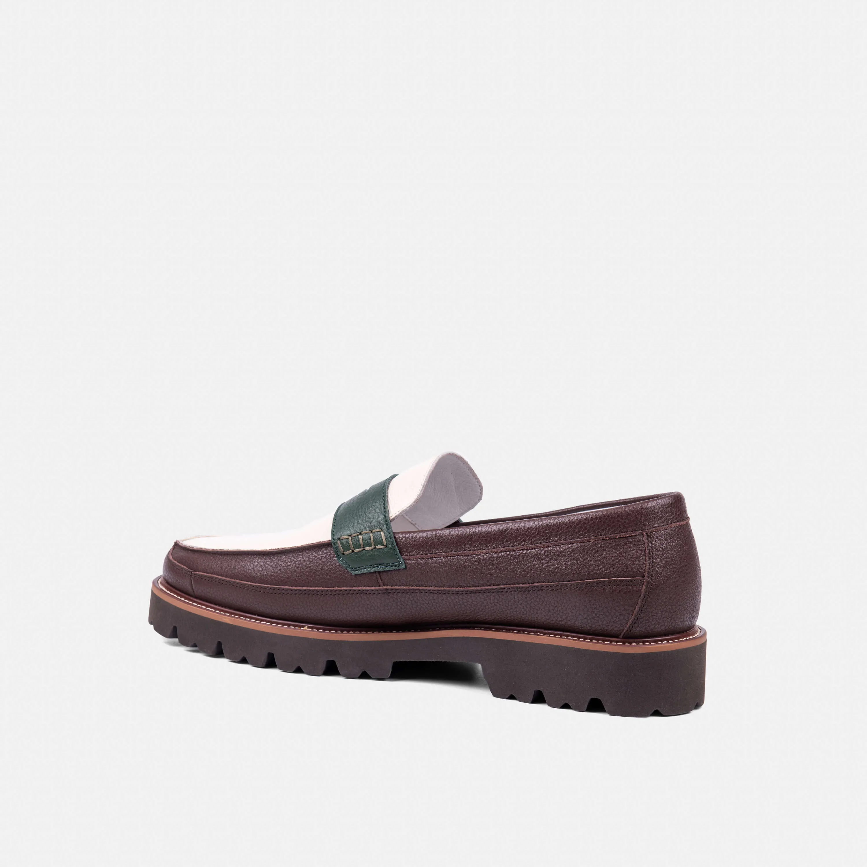 Adler Chocolate Leder Penny Loafers
