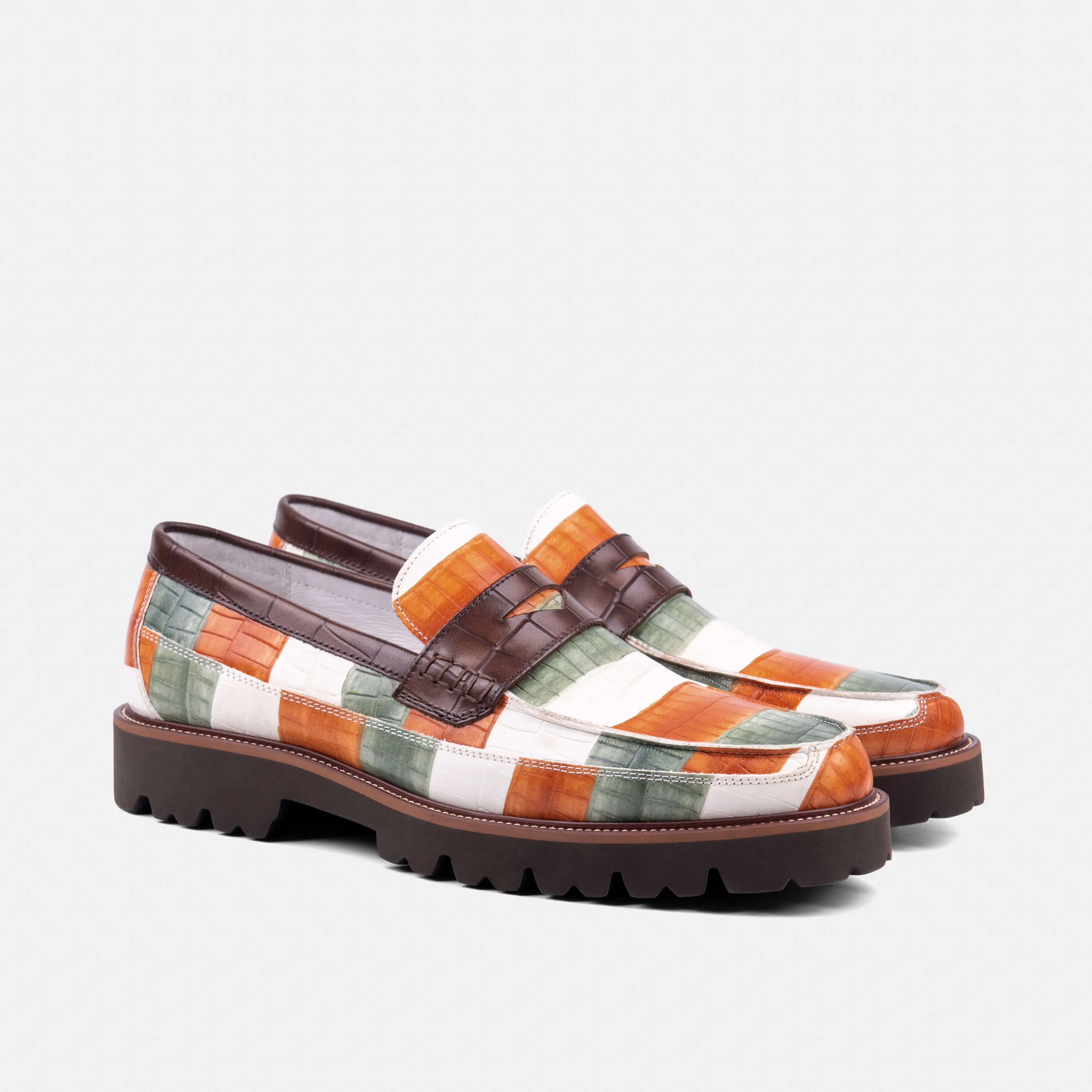Adler Elfenbeinküste Leder Penny Loafers