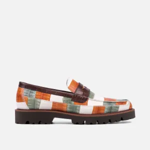 Adler Elfenbeinküste Leder Penny Loafers