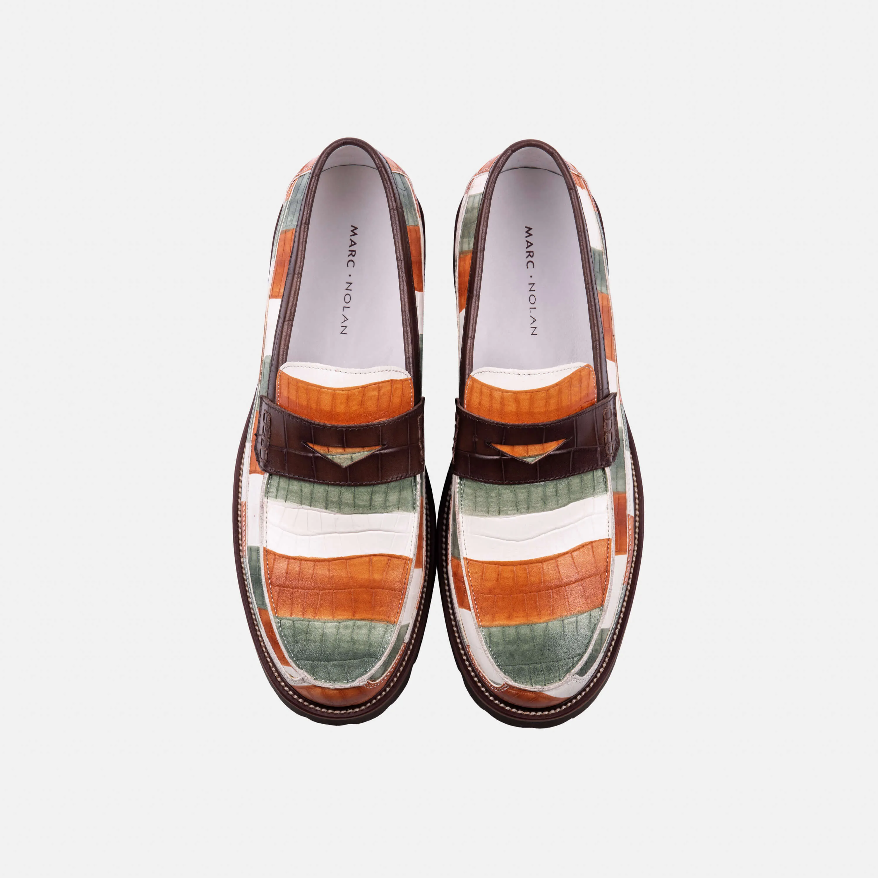 Adler Elfenbeinküste Leder Penny Loafers