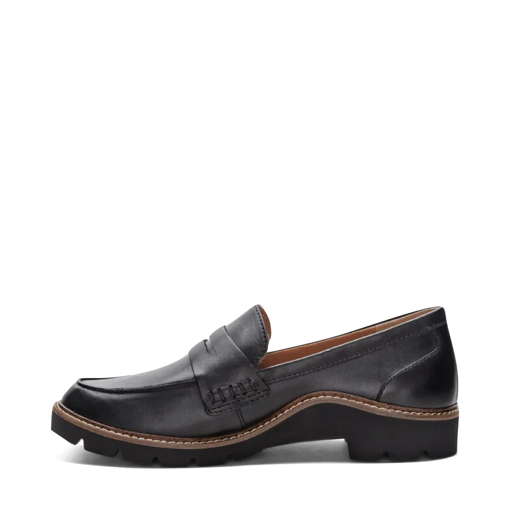Aetrex Damen Collette Leder-Loafer in Schwarz