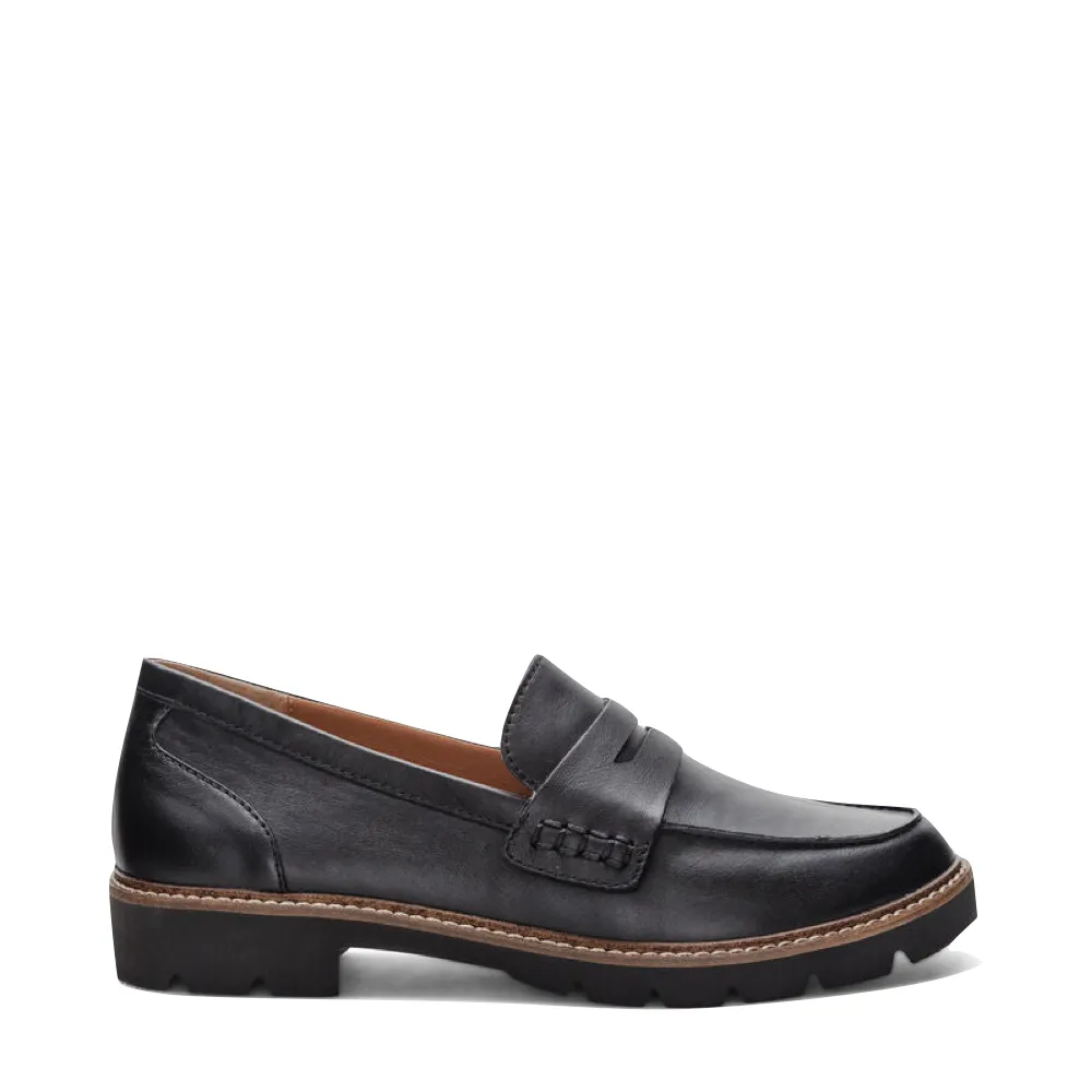 Aetrex Damen Collette Leder-Loafer in Schwarz