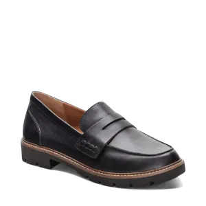 Aetrex Damen Collette Leder-Loafer in Schwarz