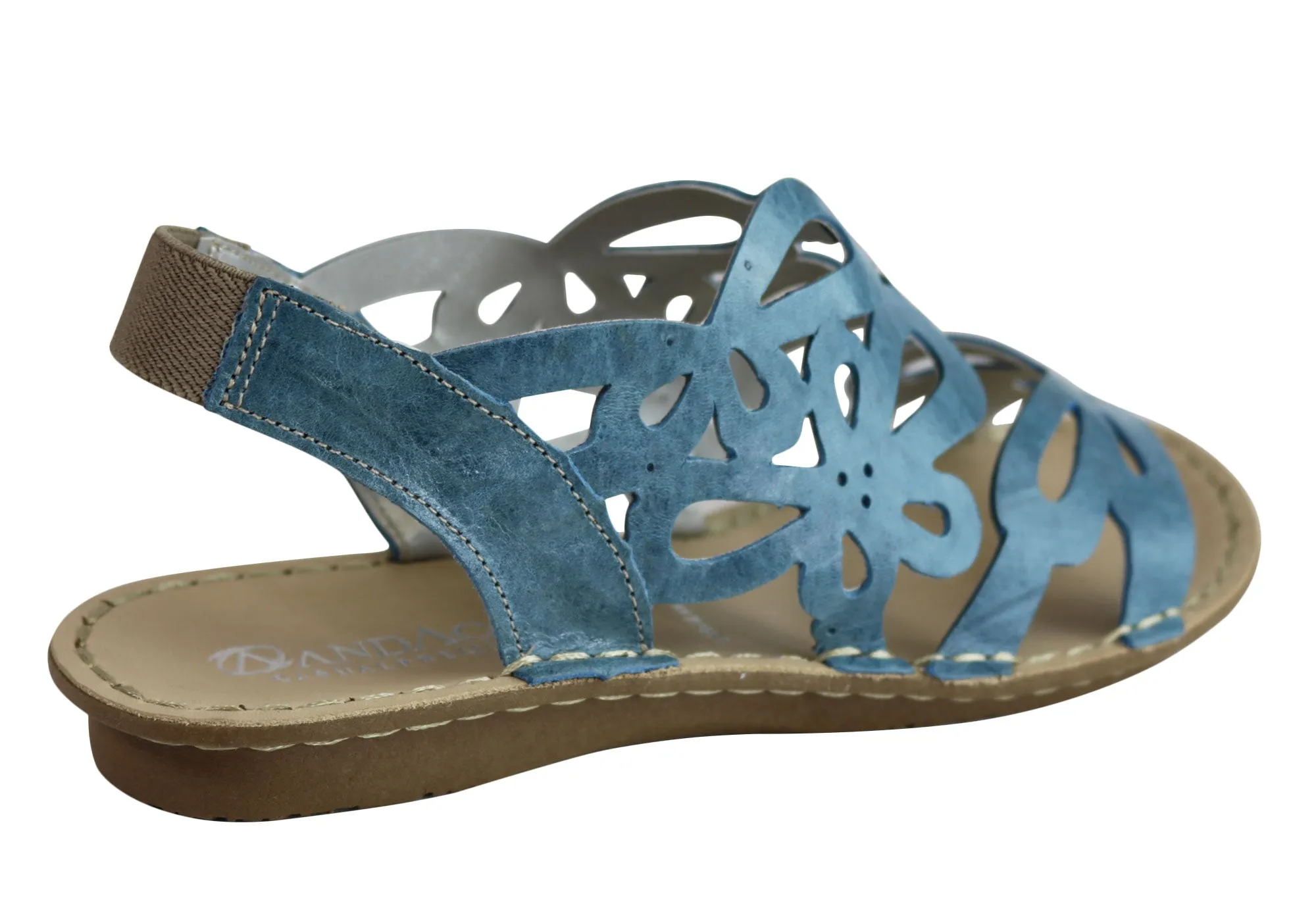 Andacco Desiree Damen Bequeme Flache Ledersandalen Hergestellt In Brasilien Andacco Schuhe
