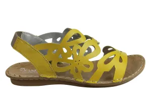 Andacco Desiree Damen Bequeme Flache Ledersandalen Hergestellt In Brasilien Andacco Schuhe