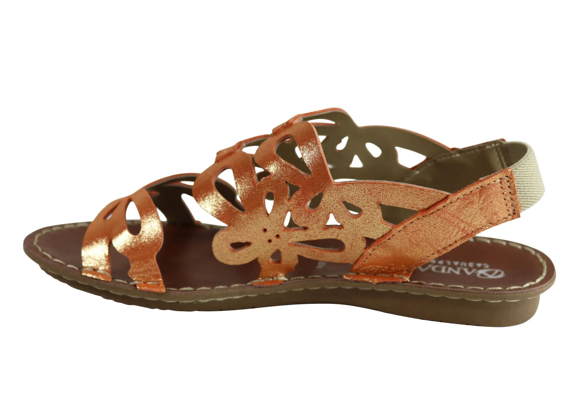 Andacco Desiree Damen Bequeme Flache Ledersandalen Hergestellt In Brasilien Andacco Schuhe