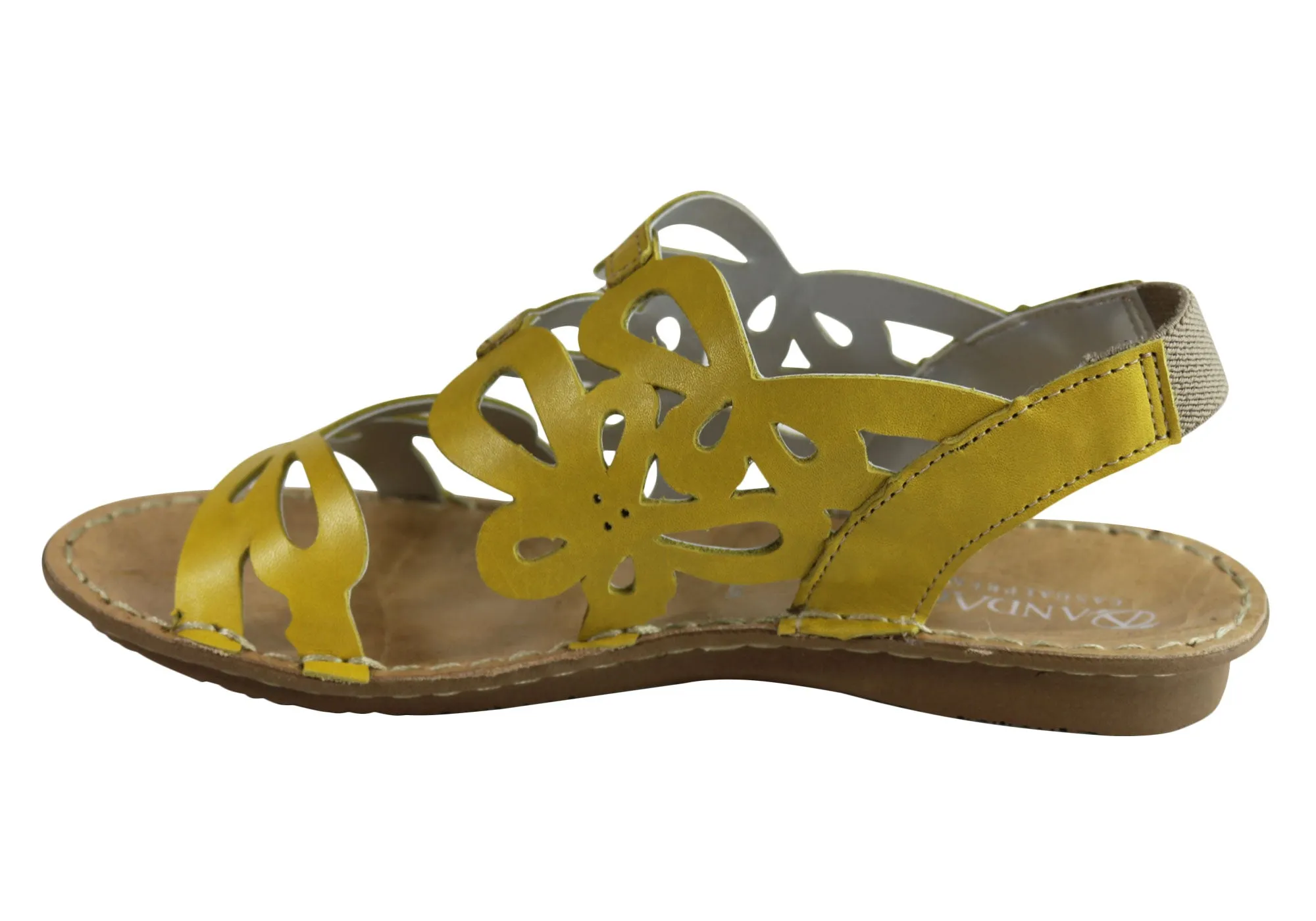 Andacco Desiree Damen Bequeme Flache Ledersandalen Hergestellt In Brasilien Andacco Schuhe