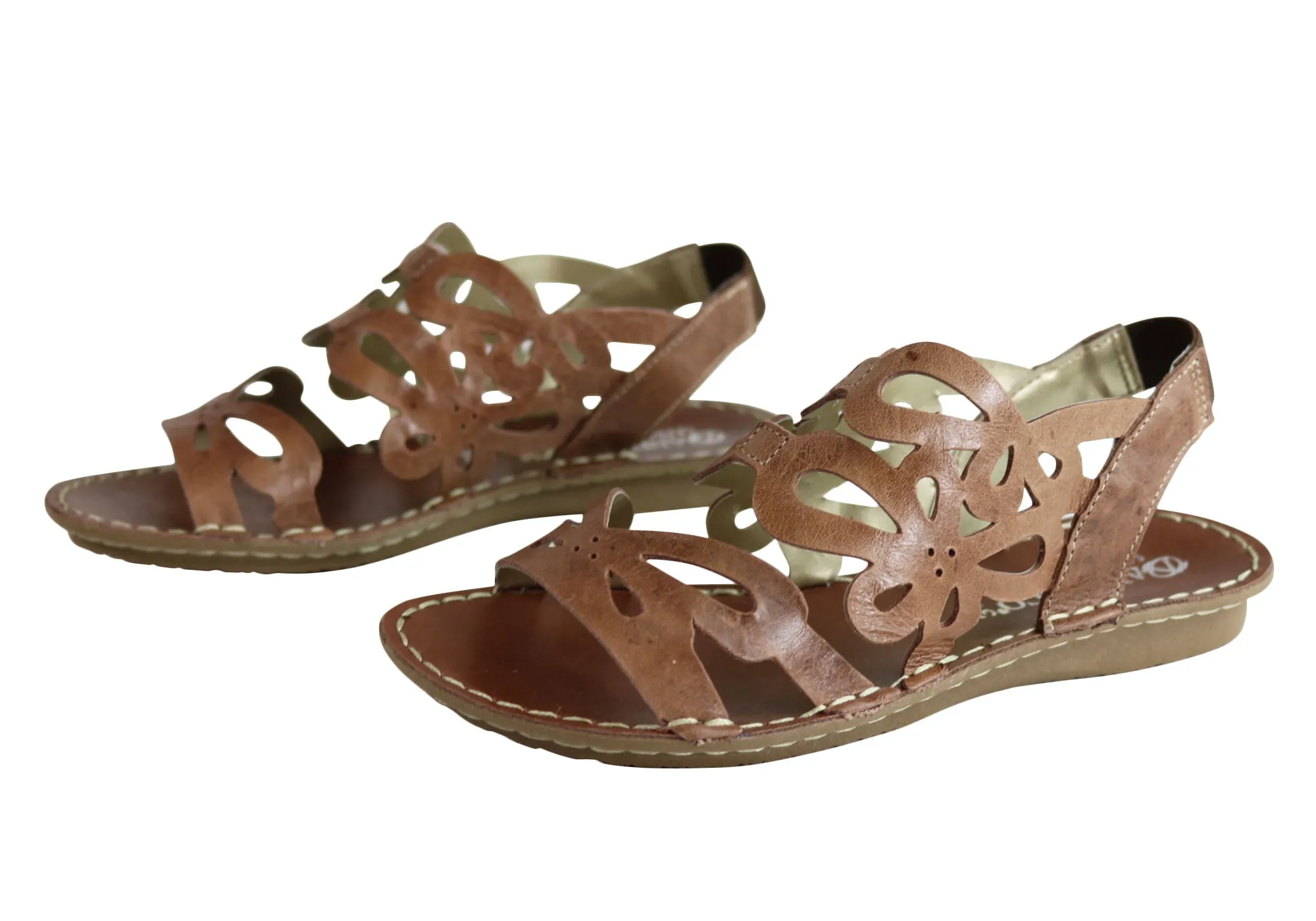 Andacco Desiree Damen Bequeme Flache Ledersandalen Hergestellt In Brasilien Andacco Schuhe