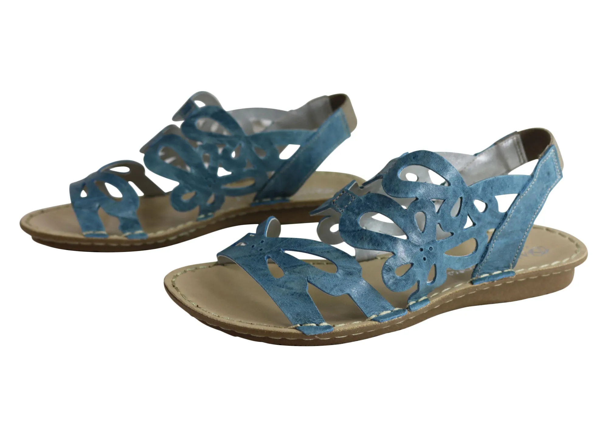 Andacco Desiree Damen Bequeme Flache Ledersandalen Hergestellt In Brasilien Andacco Schuhe