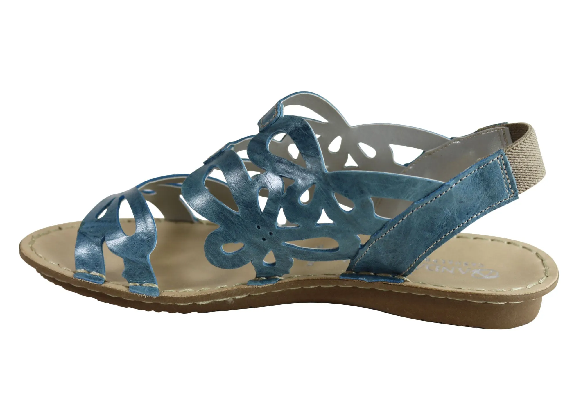Andacco Desiree Damen Bequeme Flache Ledersandalen Hergestellt In Brasilien Andacco Schuhe