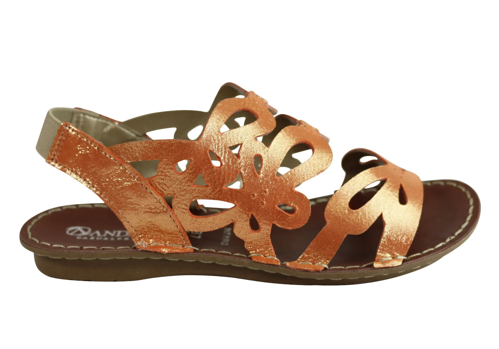Andacco Desiree Damen Bequeme Flache Ledersandalen Hergestellt In Brasilien Andacco Schuhe