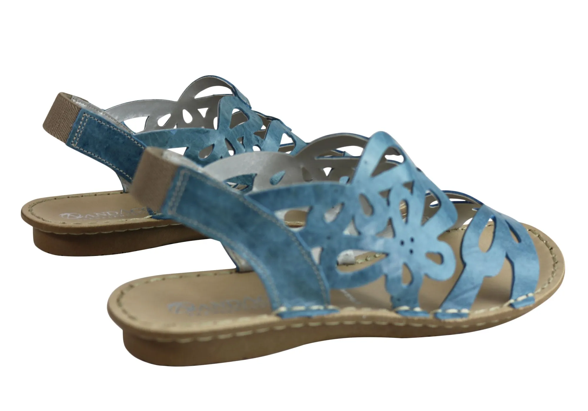 Andacco Desiree Damen Bequeme Flache Ledersandalen Hergestellt In Brasilien Andacco Schuhe