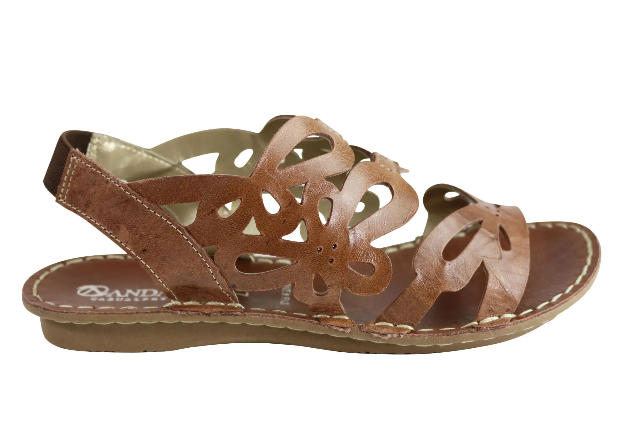 Andacco Desiree Damen Bequeme Flache Ledersandalen Hergestellt In Brasilien Andacco Schuhe