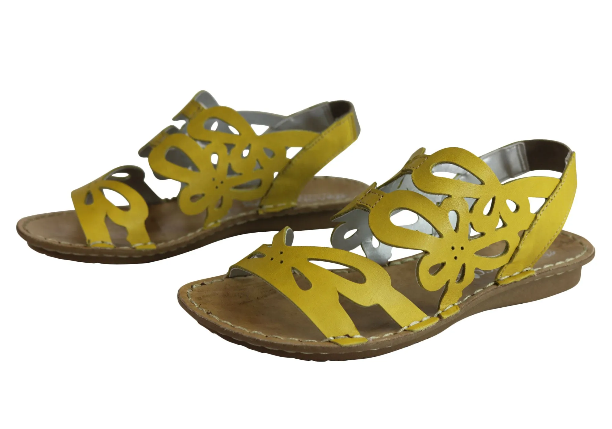 Andacco Desiree Damen Bequeme Flache Ledersandalen Hergestellt In Brasilien Andacco Schuhe