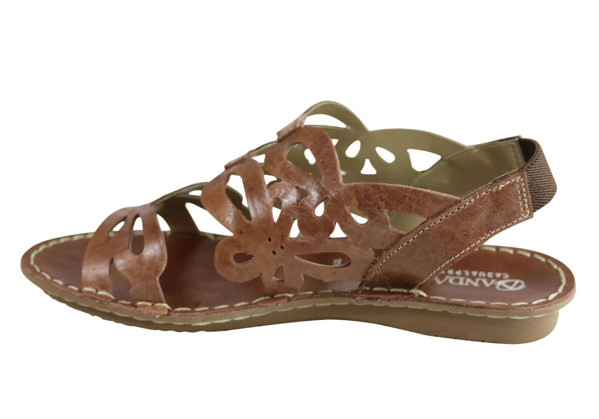 Andacco Desiree Damen Bequeme Flache Ledersandalen Hergestellt In Brasilien Andacco Schuhe