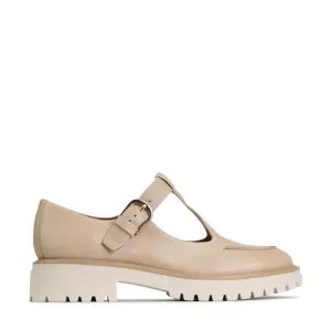 ANJA LEDER T-BAR LOAFERS