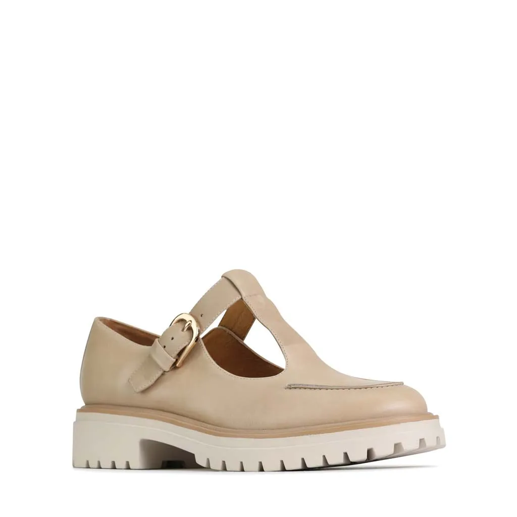 ANJA LEDER T-BAR LOAFERS
