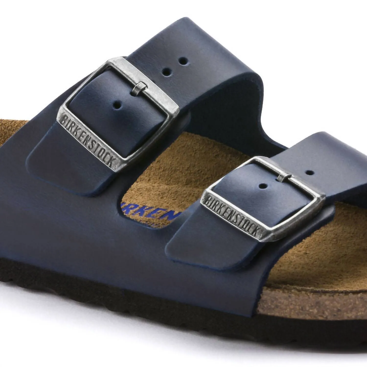 Arizona Geölte Leder Flats In Blau