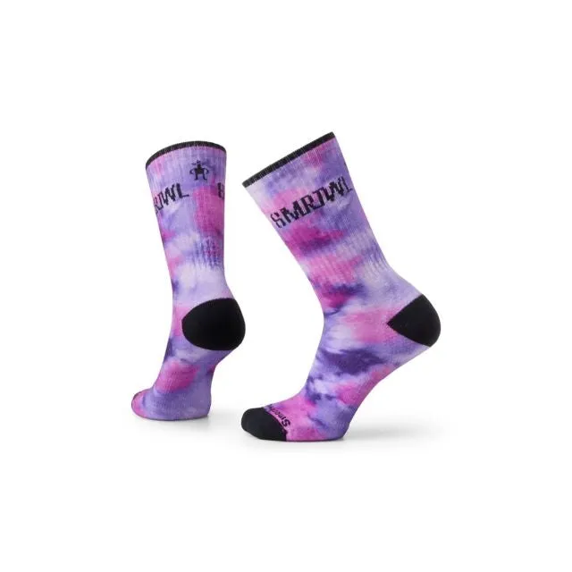 Athletische Far Out Tie Dye Print Zielgerichtete Polsterung Crew Socken