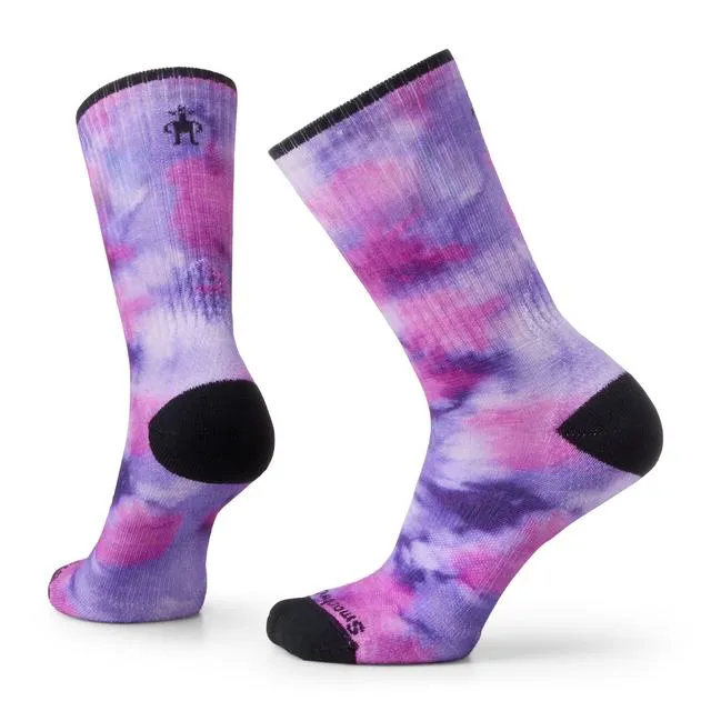 Athletische Far Out Tie Dye Print Zielgerichtete Polsterung Crew Socken