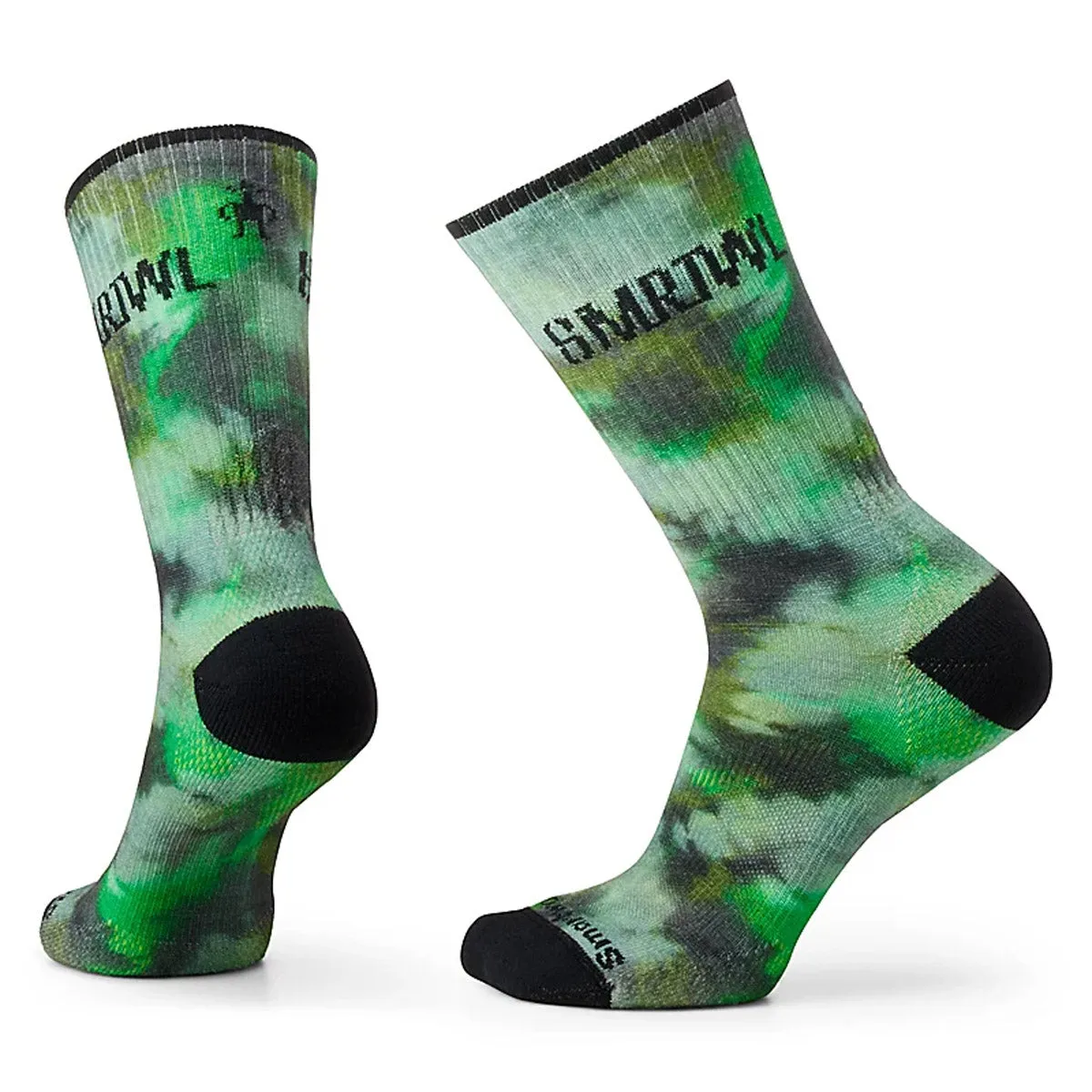 Athletische Far Out Tie Dye Print Zielgerichtete Polsterung Crew Socken