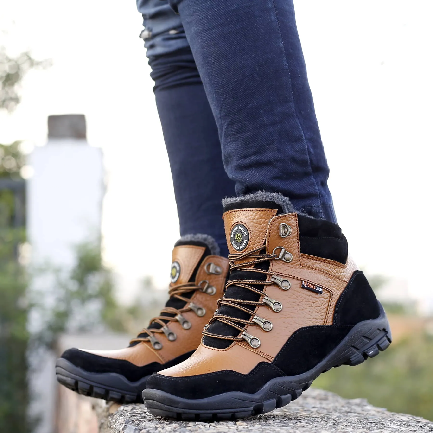 Bacca Bucci Echtleder Wildlederstiefel mit Pelz