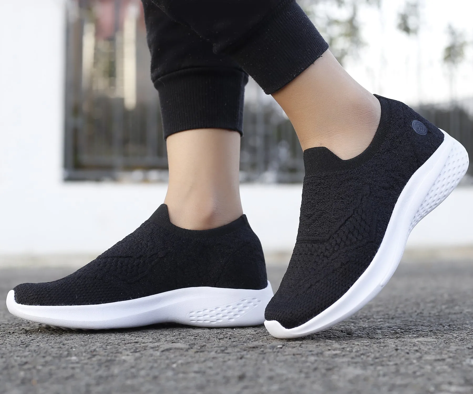 Bacca Bucci Damen WALKER Schlupf-Schuhe Atmungsaktive Mesh-Sportschuhe Sneaker