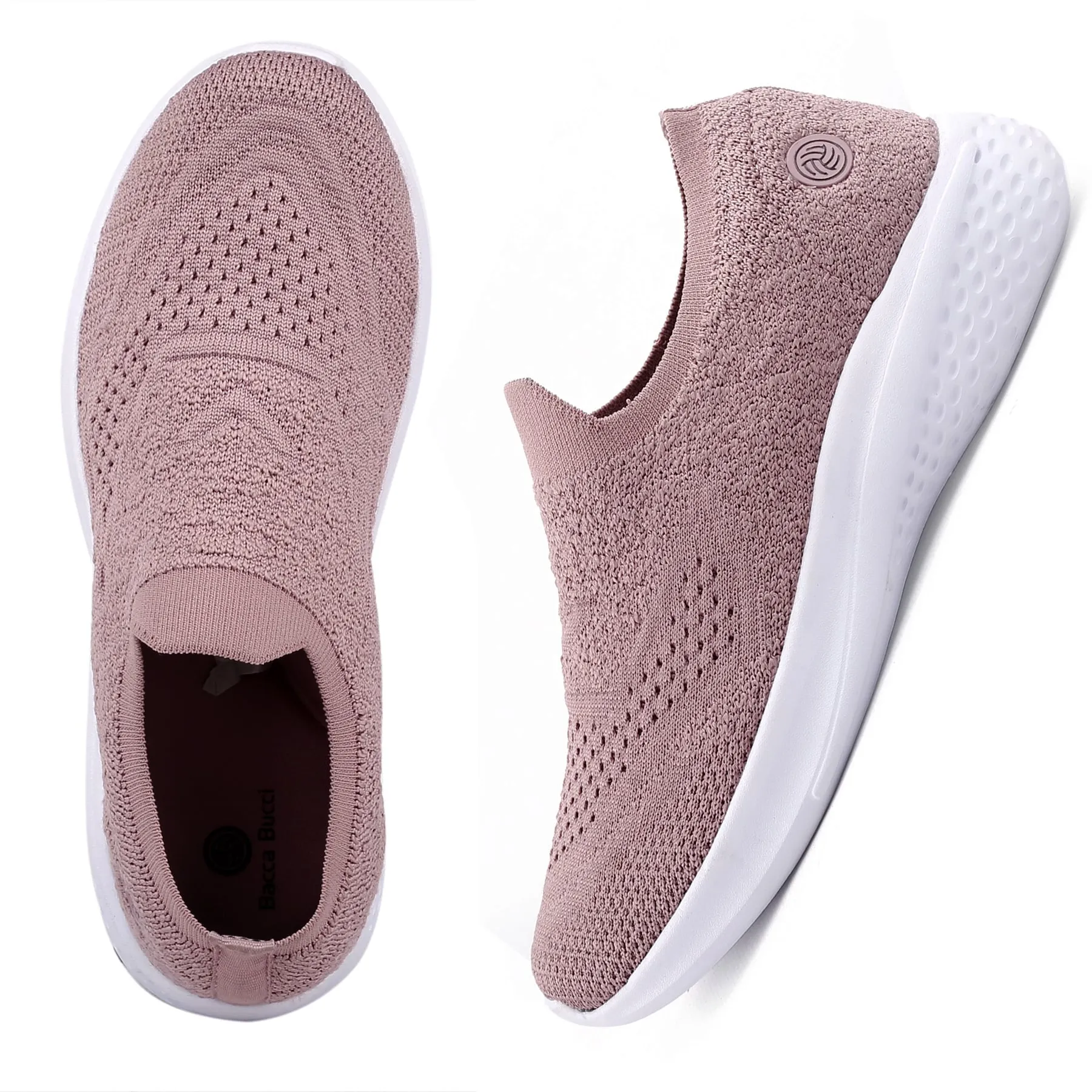Bacca Bucci Damen WALKER Schlupf-Schuhe Atmungsaktive Mesh-Sportschuhe Sneaker