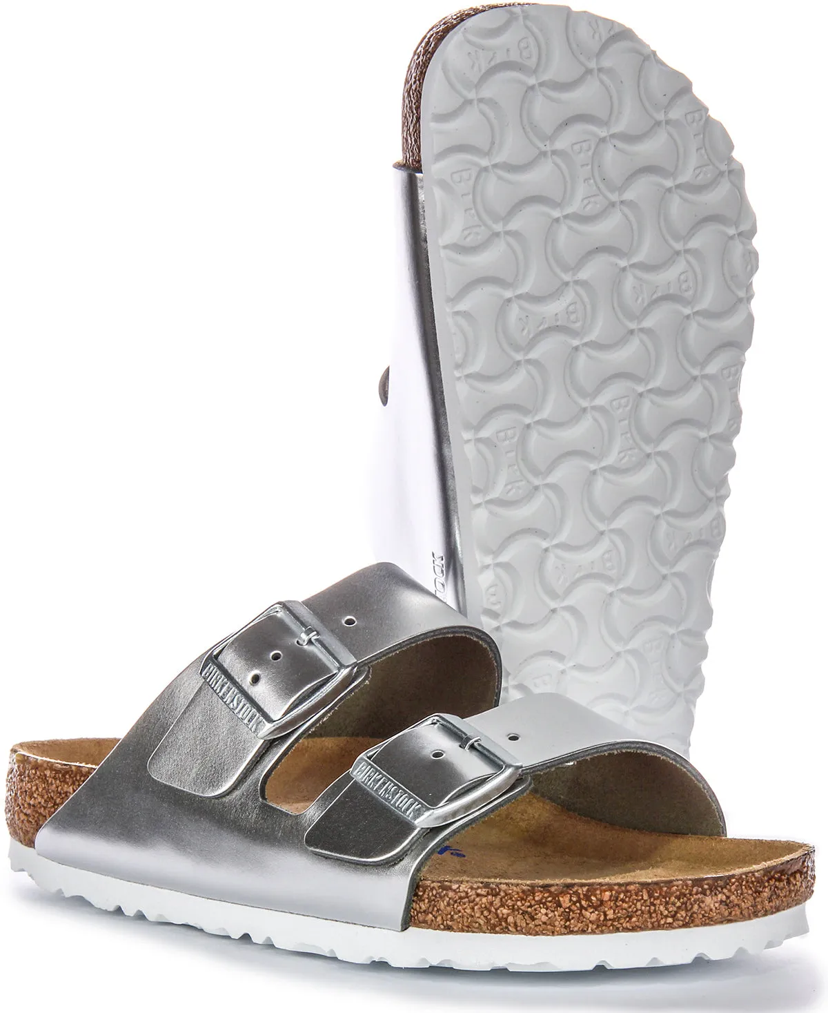 Birkenstock Arizona BS in Silber | Regular Fit Schuhe Birkenstock
