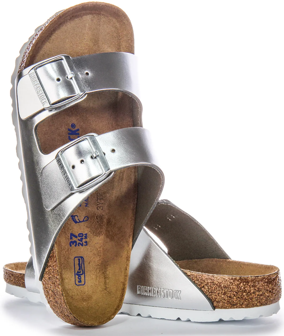 Birkenstock Arizona BS in Silber | Regular Fit Schuhe Birkenstock