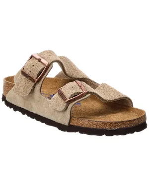 Birkenstock Arizona Schmal geschnitten Sandale mit Leder- und Wildleder-Fußbett