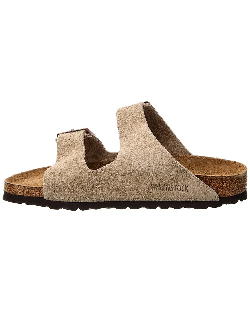 Birkenstock Arizona Schmal geschnitten Sandale mit Leder- und Wildleder-Fußbett