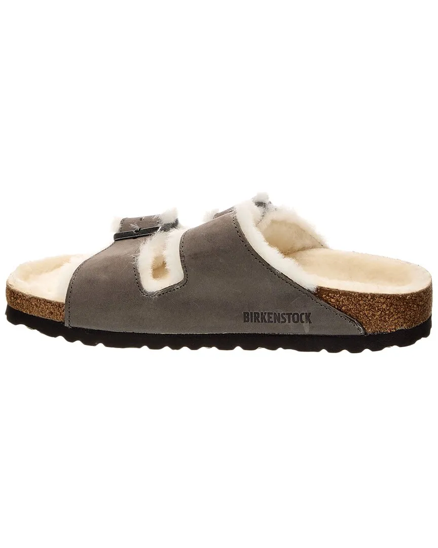 Birkenstock Arizona Schmal Leder & Schaffell Sandale