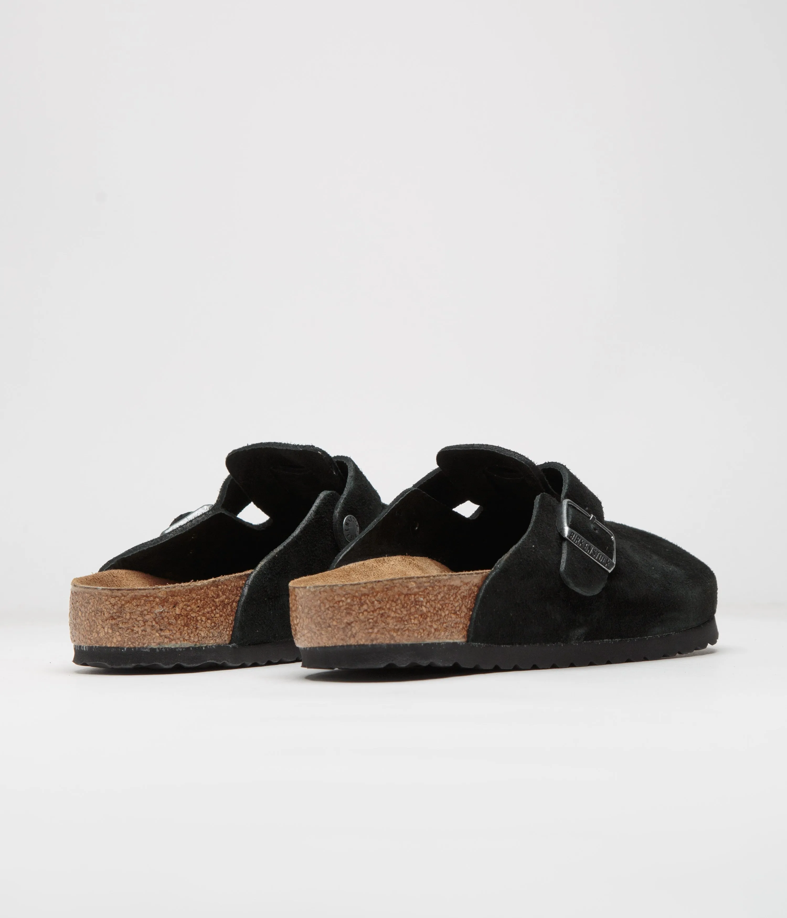 Birkenstock Boston Wildleder Sandalen - Schwarz / Schwarze Birkenstock Schuhe
