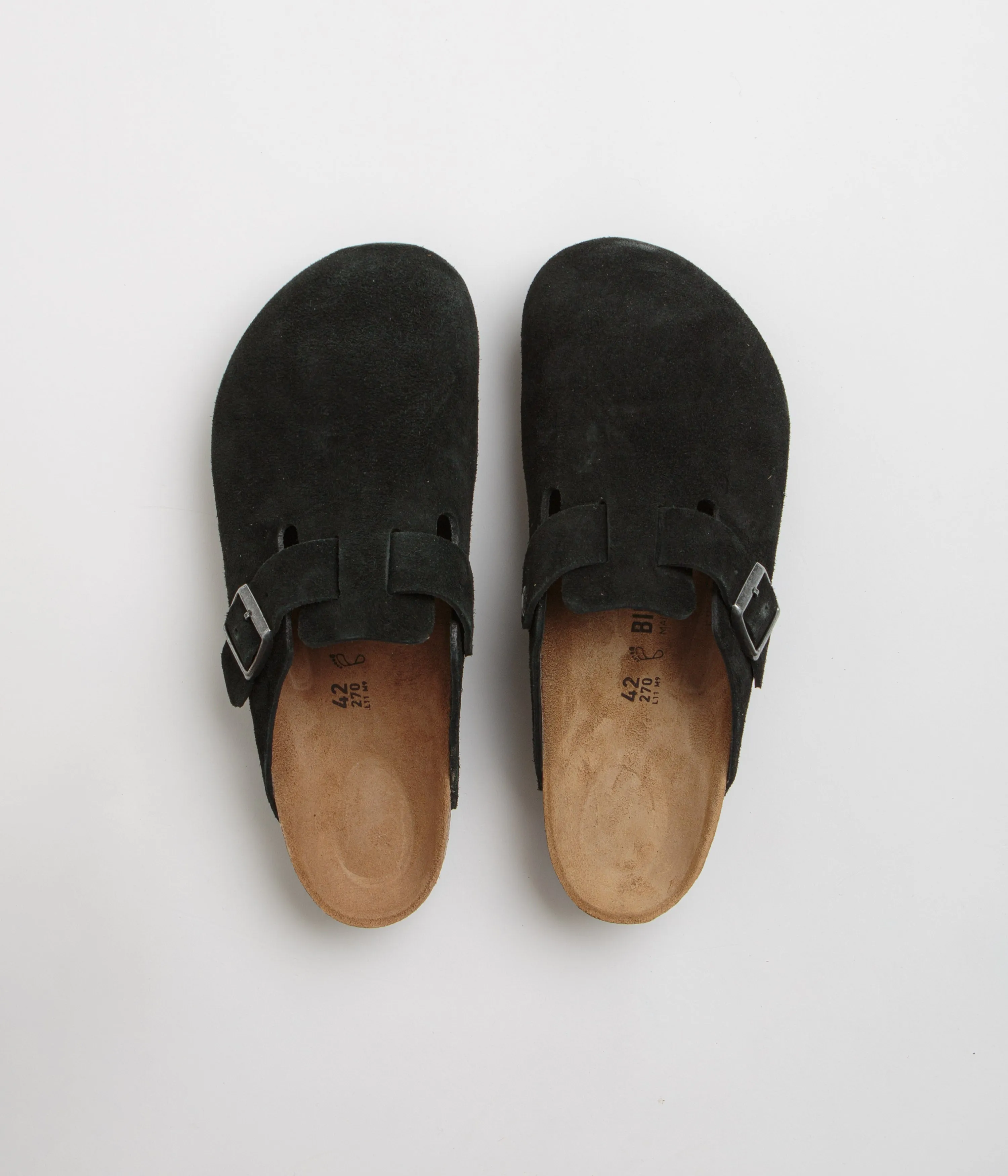 Birkenstock Boston Wildleder Sandalen - Schwarz / Schwarze Birkenstock Schuhe