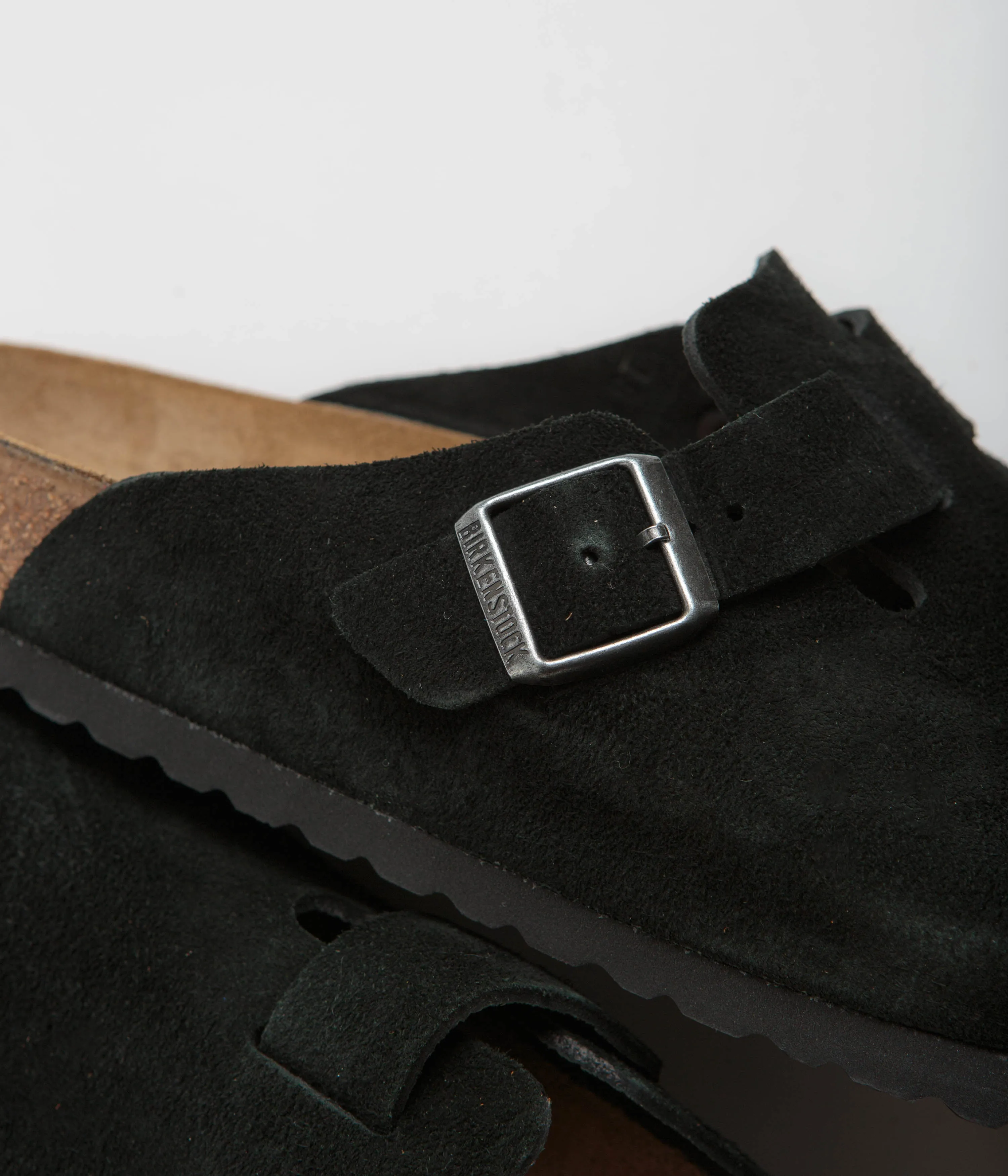 Birkenstock Boston Wildleder Sandalen - Schwarz / Schwarze Birkenstock Schuhe