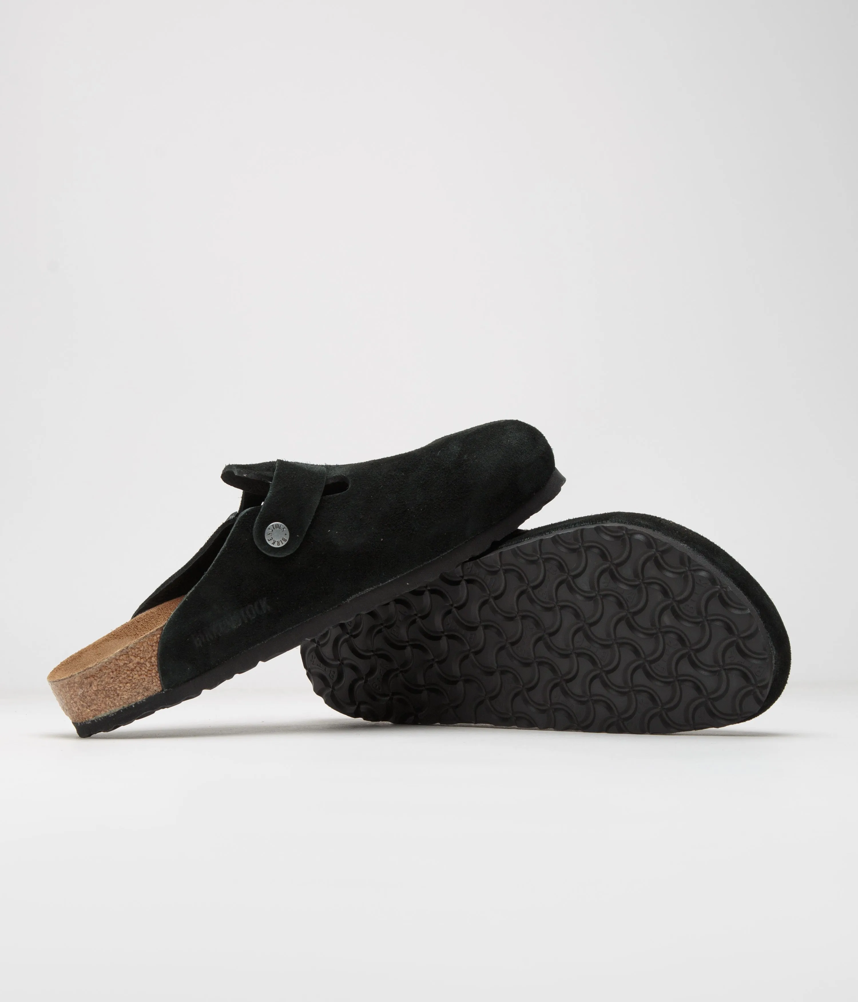 Birkenstock Boston Wildleder Sandalen - Schwarz / Schwarze Birkenstock Schuhe