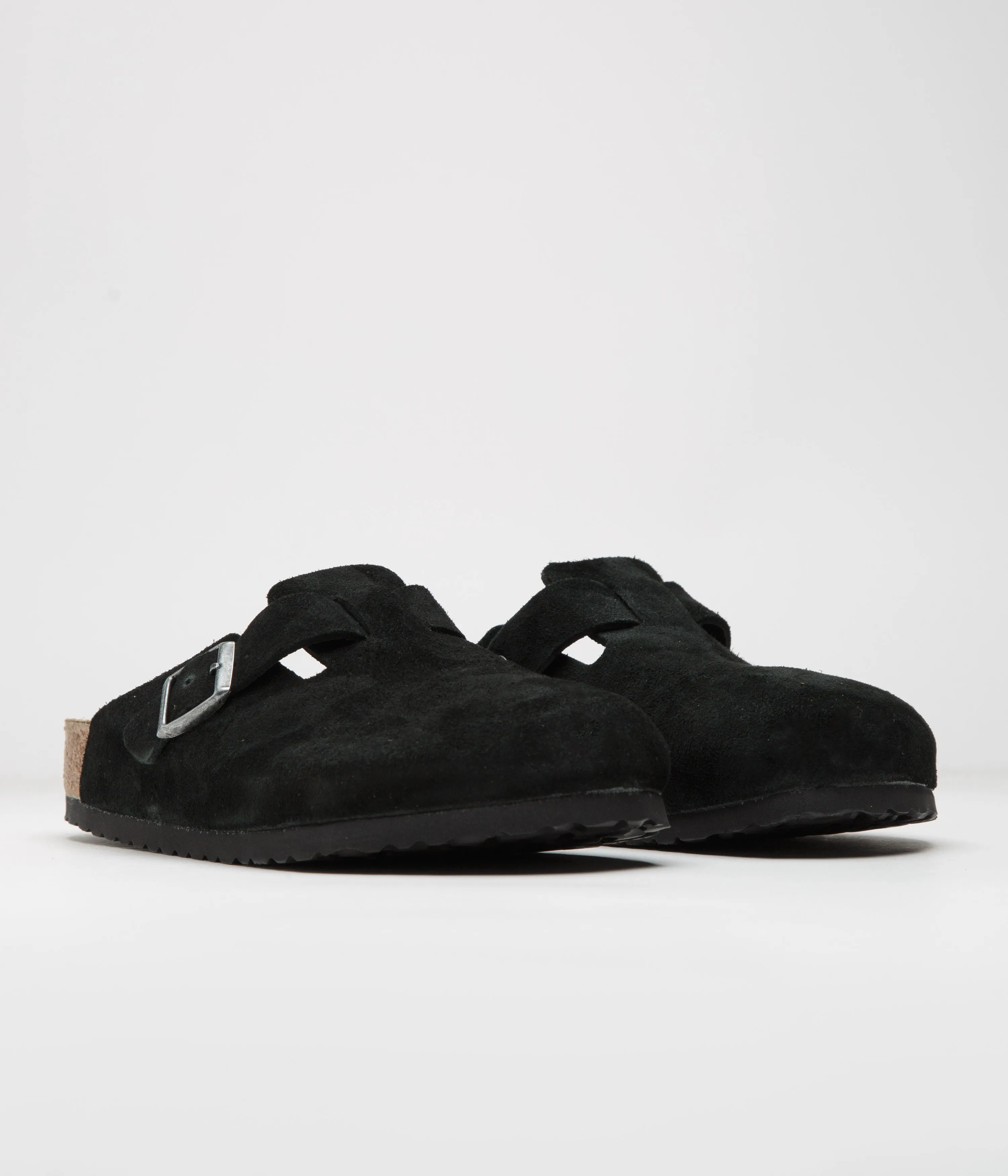 Birkenstock Boston Wildleder Sandalen - Schwarz / Schwarze Birkenstock Schuhe