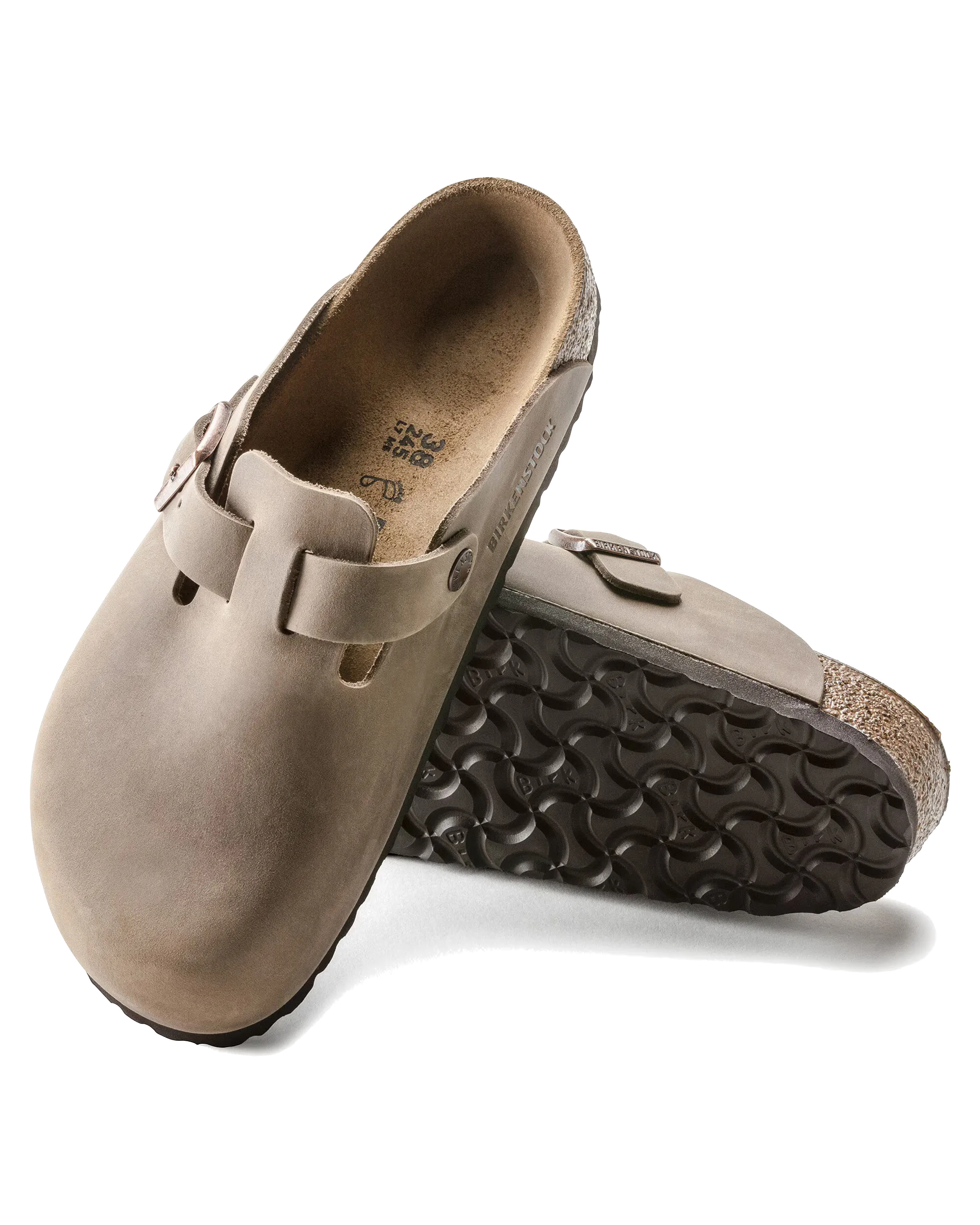 Birkenstock Sandalen Boston in geöltem Leder, Tabakbraun