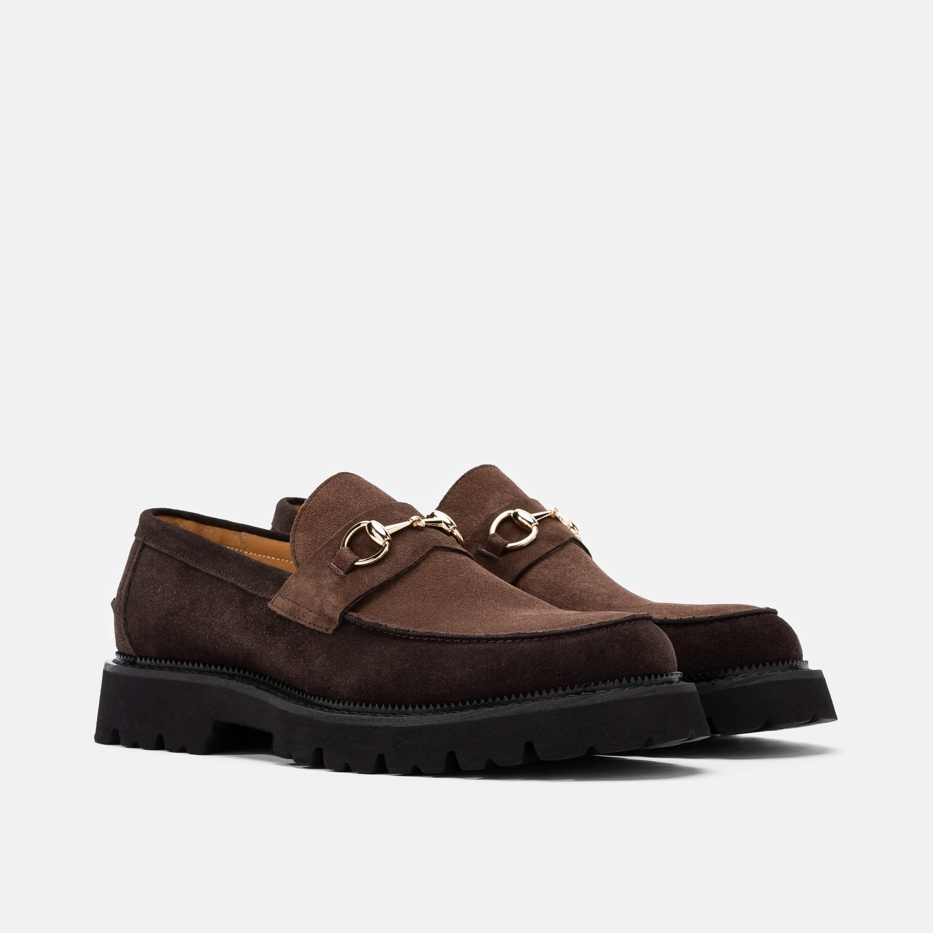 Blake Triple Braun Wildleder Stegloafers