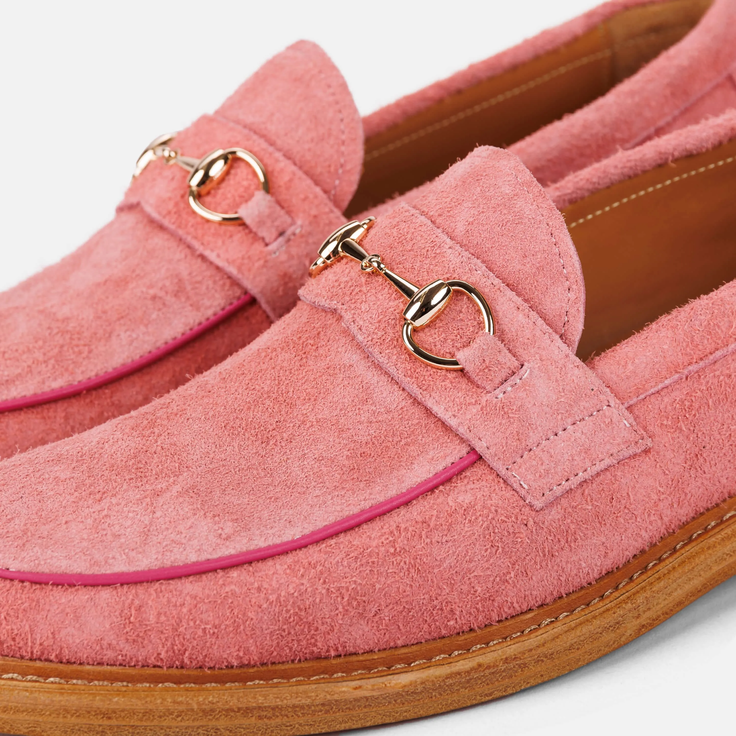 Boardwalk Rouge Wildleder Pferdebit-Loafer