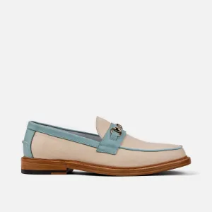 Boardwalk White Sands Leder-Hufeisen-Loafer