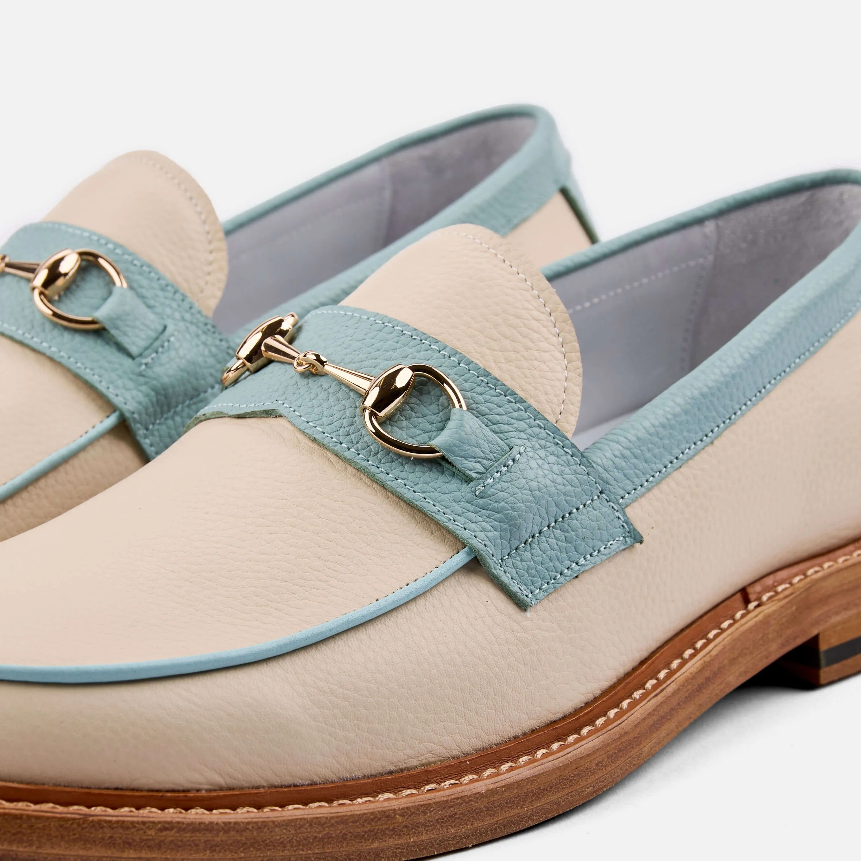Boardwalk White Sands Leder-Hufeisen-Loafer