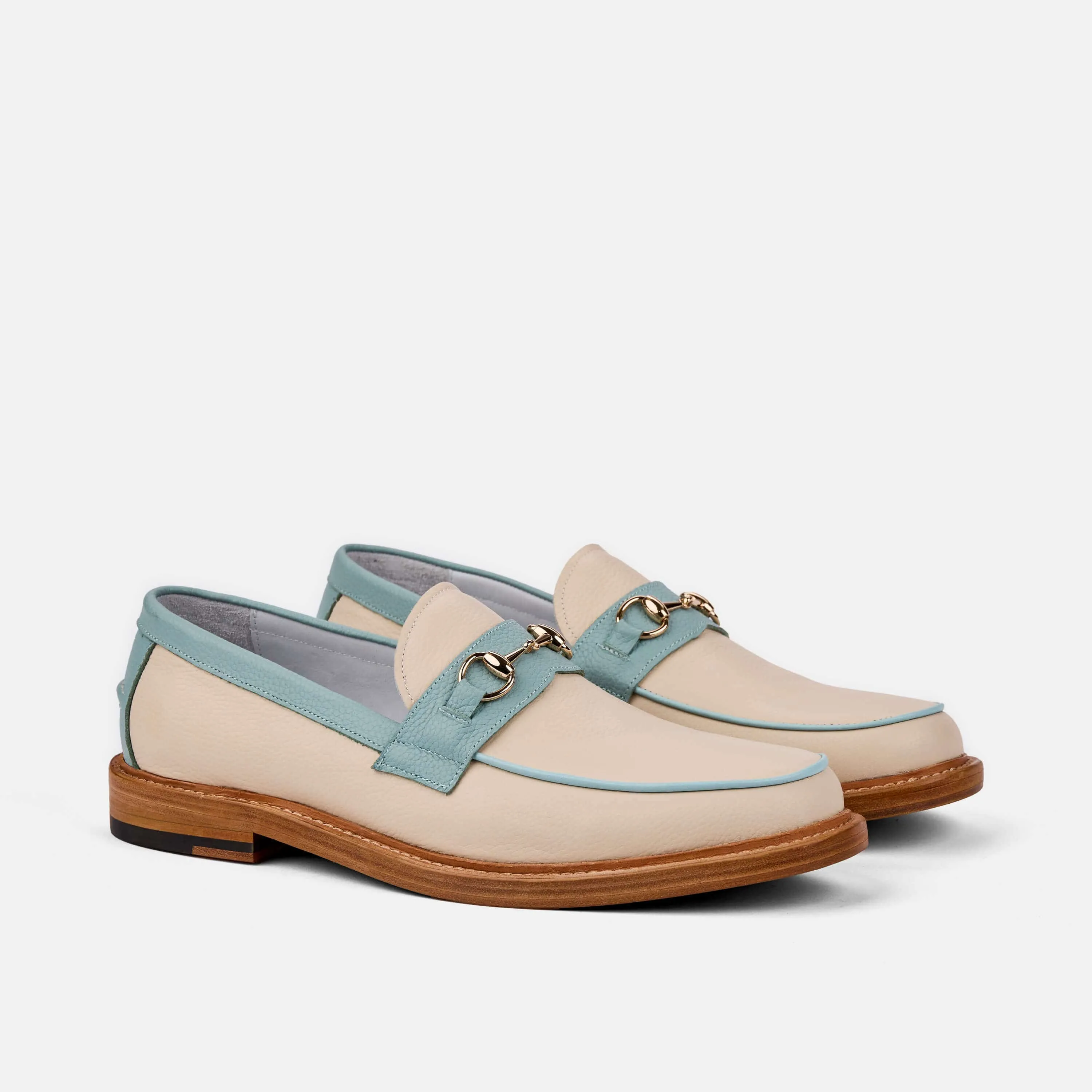 Boardwalk White Sands Leder-Hufeisen-Loafer