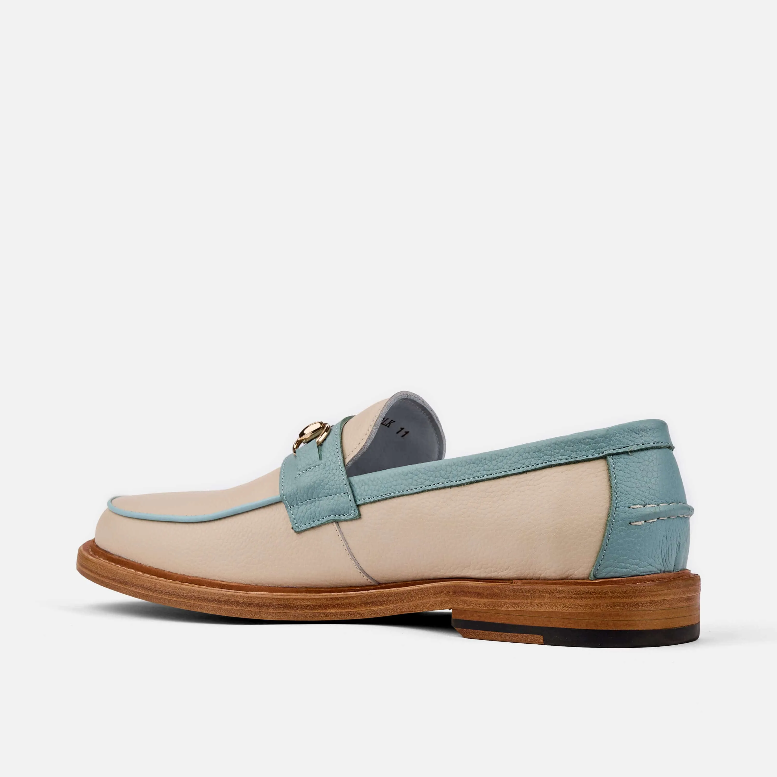 Boardwalk White Sands Leder-Hufeisen-Loafer