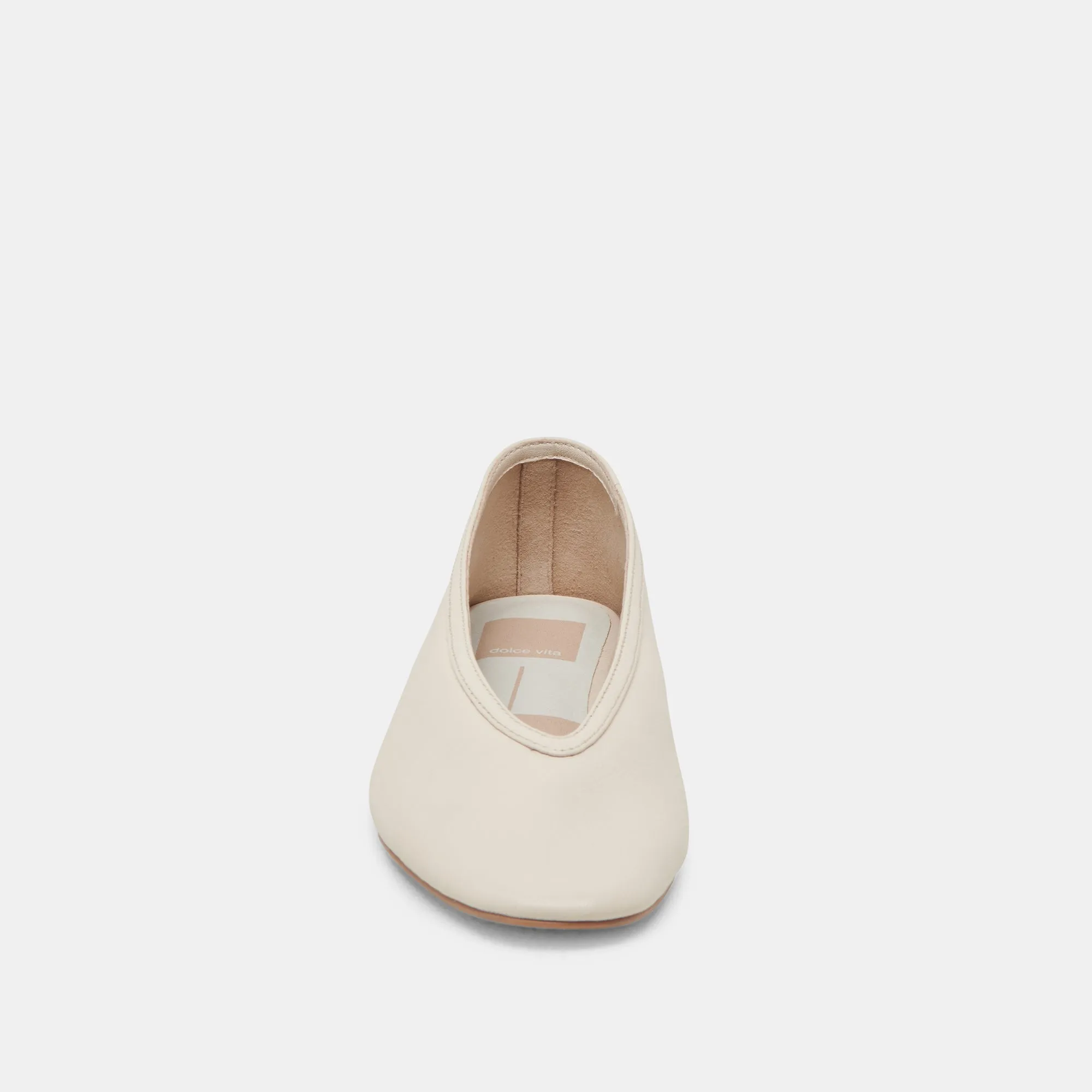 BRAIDY BALLETFLATS IN ELFENBEINFARBENEM LEDER